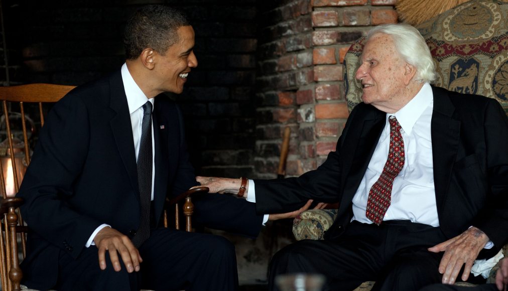 Barack Obama s'entretient avec Billy Graham, Montreat 2010 © Wikimedia Commons (Official White House Photo by Pete Souza)