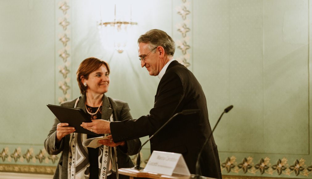 SEK/Anja Zurbrügg / Marina Carbonio Guscetti, vice-présidente du Conseil national et Harald Rein, président du Conseil suisse des religions.