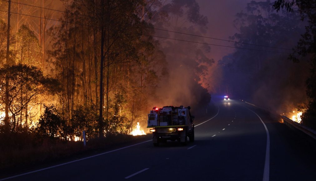 Incendie en Australie. Photo prise à Nabiac, le 12 novembre 2019 / Keystone / EPA AAP