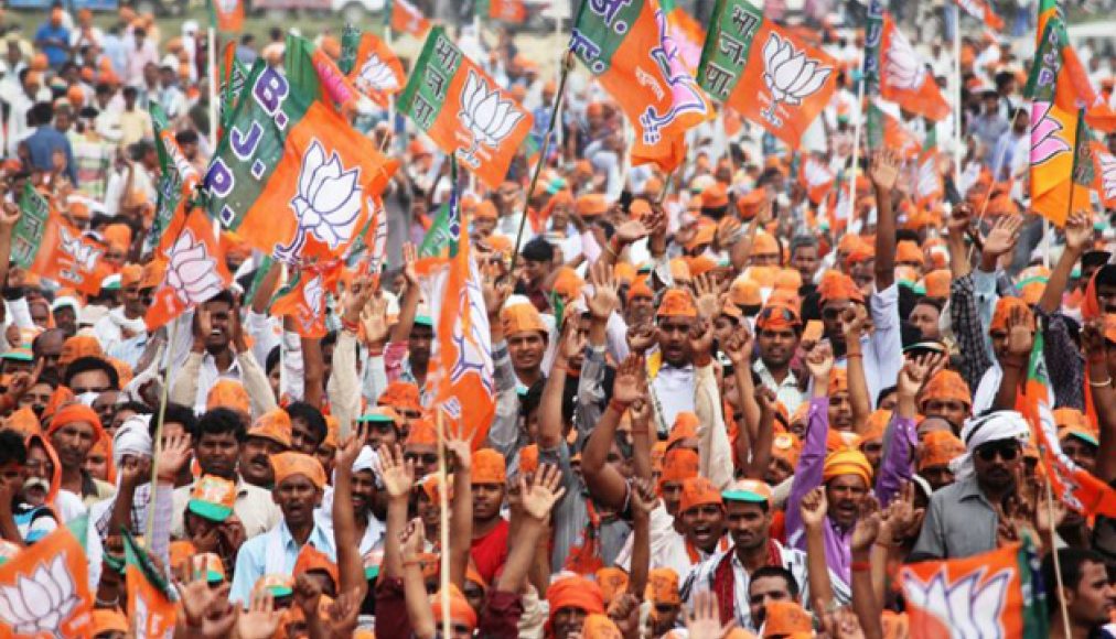 Supporters du BJP, le parti nationaliste hindou en Inde / © Wikimedia Commons/CC BY-SA 2.0/Bharatiya Janata Party