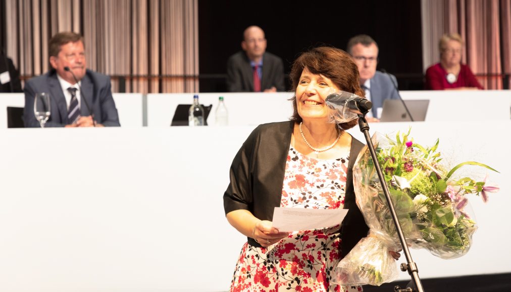 Judith Pörksen Roder a été élue présidente du Conseil synodal des Églises réformées Berne-Jura-Soleure le 18 août, lors de la première journée du Synode d’été. / DR
