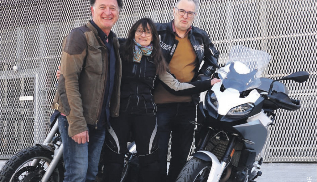 Richard Falo, Tamara Gasteiner, Guy Labarraque, les motards de l’EERV. / © DR