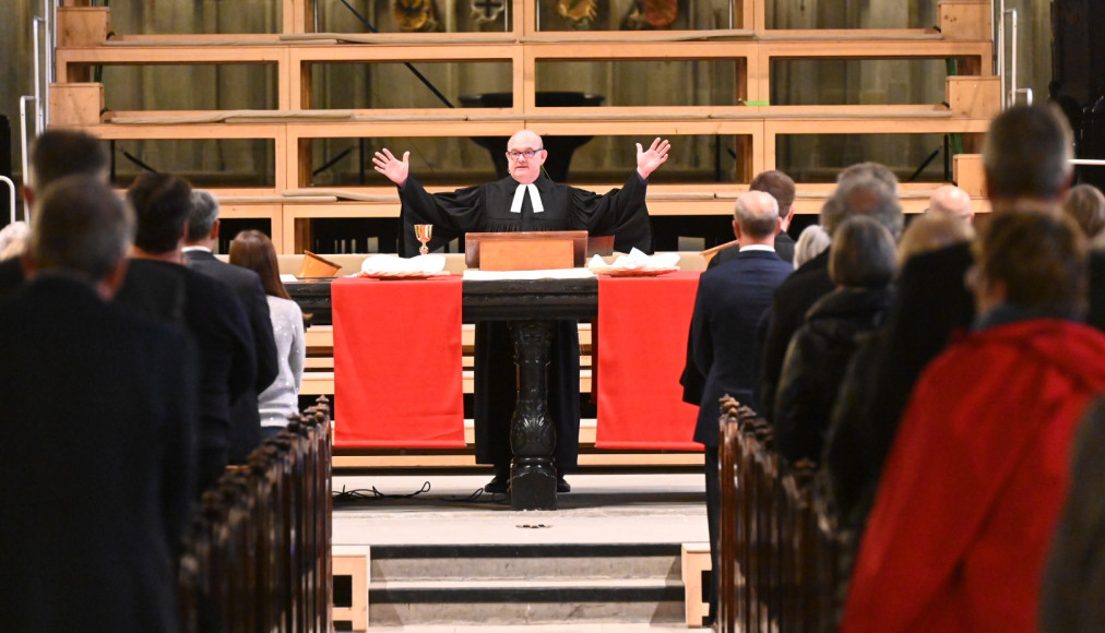 Philippe Kneubühler, lors du culte d&#039;ouverture du Synode de l&#039;EERS, en automne 2023 / EERS
