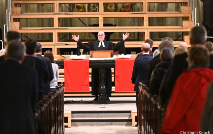 Philippe Kneubühler, lors du culte d&#039;ouverture du Synode de l&#039;EERS, en automne 2023 / EERS